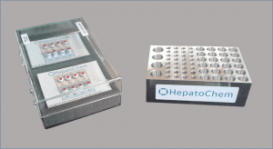 HepatoChem test tube rack and holder.