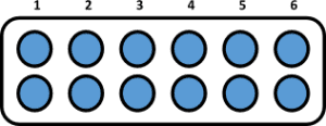 Diagram of numbered connector pins.