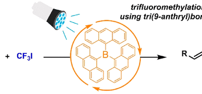 Visible-Light-Induced Trifluoromethylation of Unactivated Alkenes with Tri(9-anthryl)borane as an Organophotocatalyst