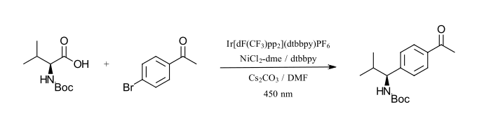 initial photochemistry reactions: Carbon-carbon formation between sp3 carbons and aryl halides