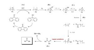 A diagram of the process of synthesis.