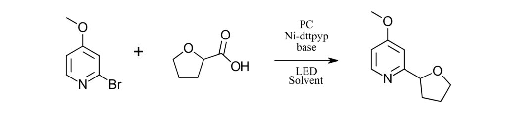 Figure 1- Model reaction for this study using the Lucent360