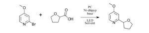 A chemical structure of an alcohol molecule and the chemical formula for it.