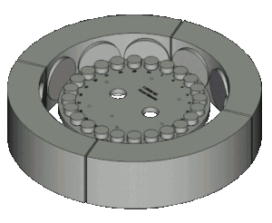A 3 d image of the bottom part of a wheel.
