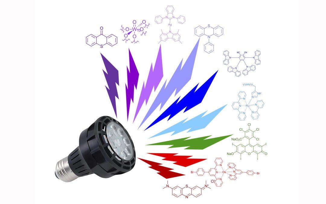 Photochemistry of the Rainbow:  Synthesis from Purple to Red